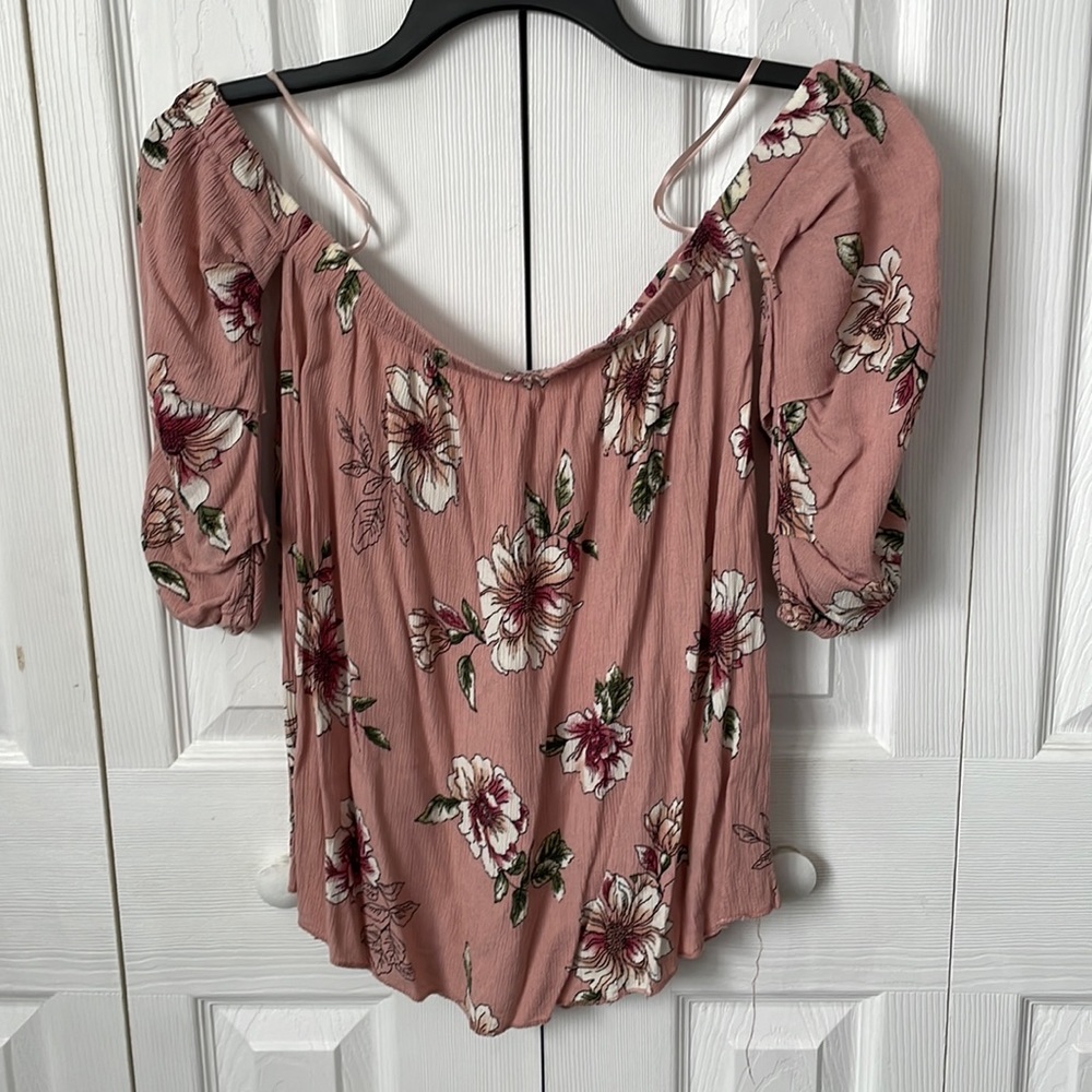 Off the shoulder floral top